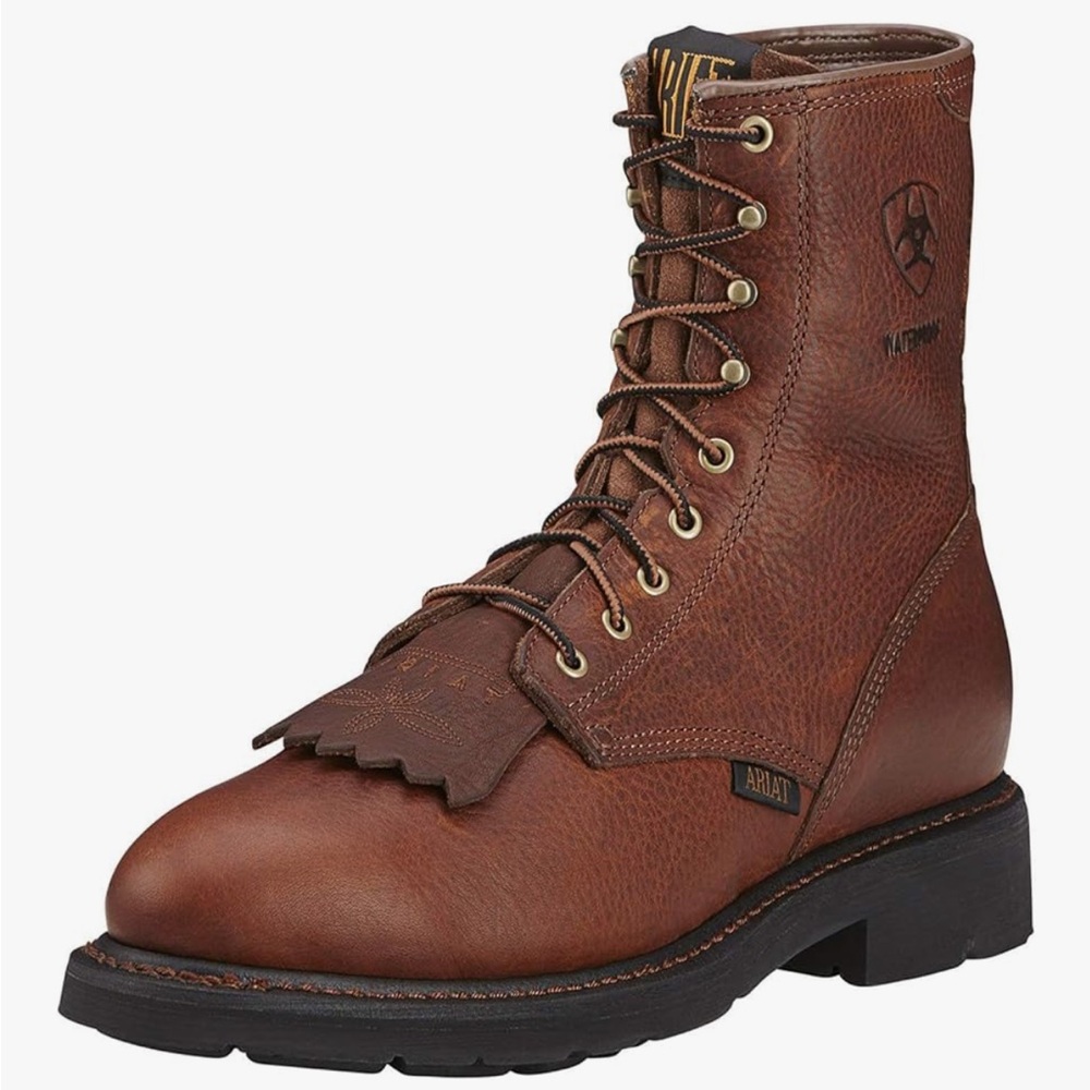 Ariat Cascade 8" Waterproof Boots Sunshine Wildcat Women’s Size 10 Mens Sz 8.5